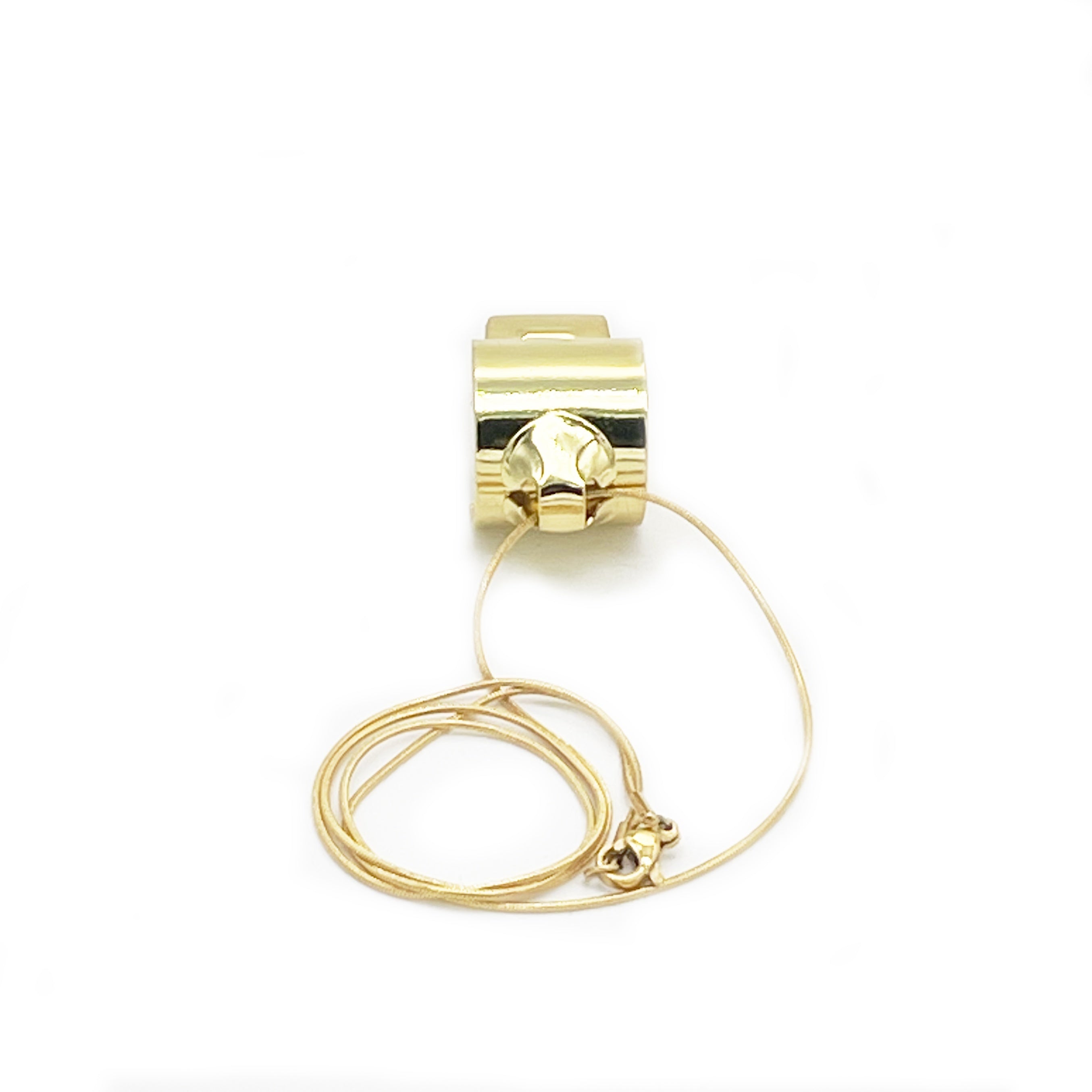 Golden Referee Whistle with Stainless Steel Lanyard