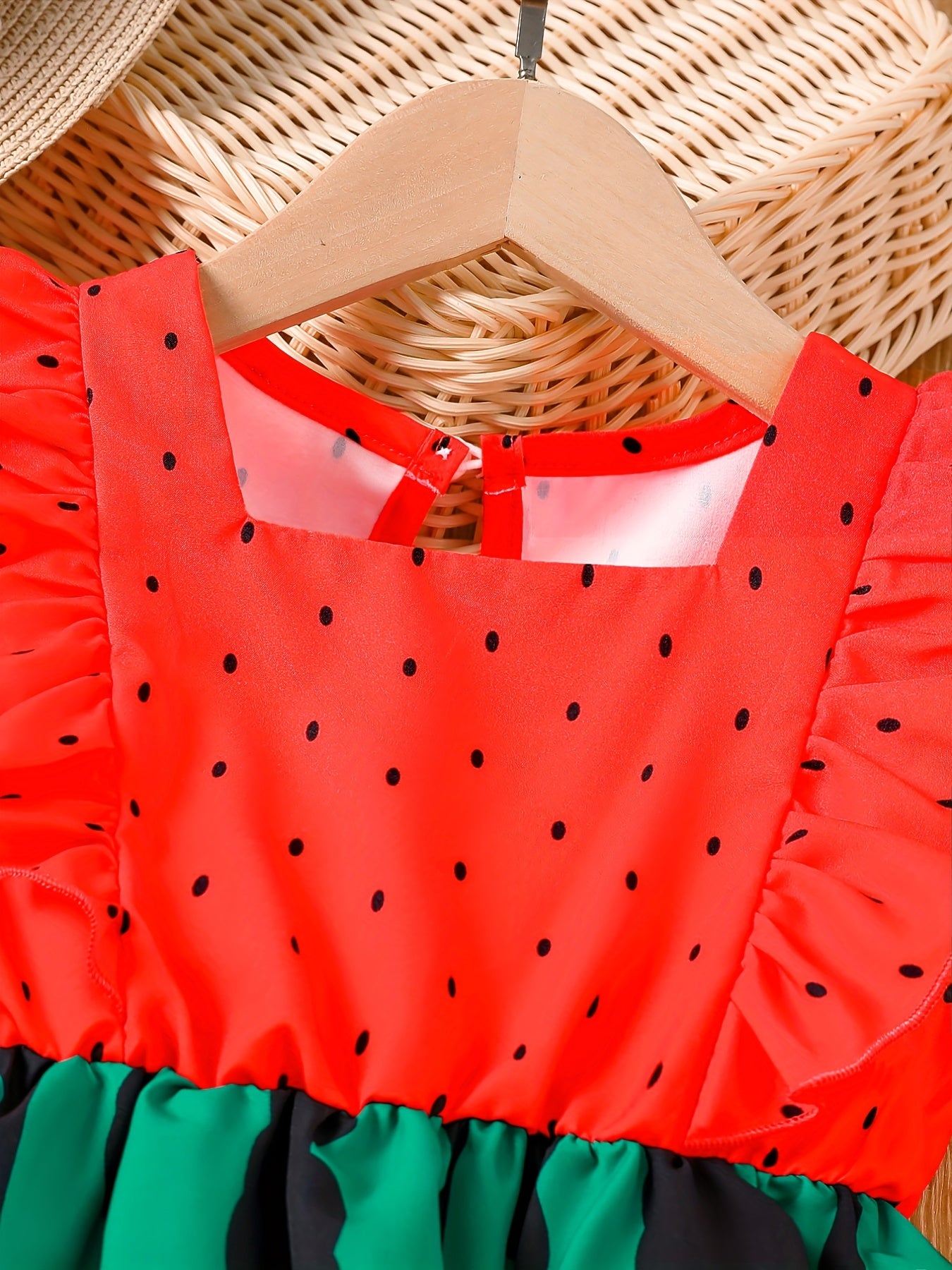 Toddler Girls Watermelon Graphic Princess Dress for Party