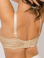 Jacquard Full Coverage Bra Breathable Push Up Women's Lingerie