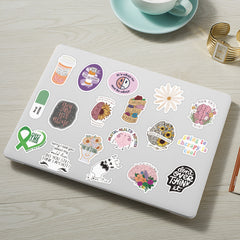 50PCS Mental Health Sticker, Doctor Encouragement Waterproof Decorative Sticker