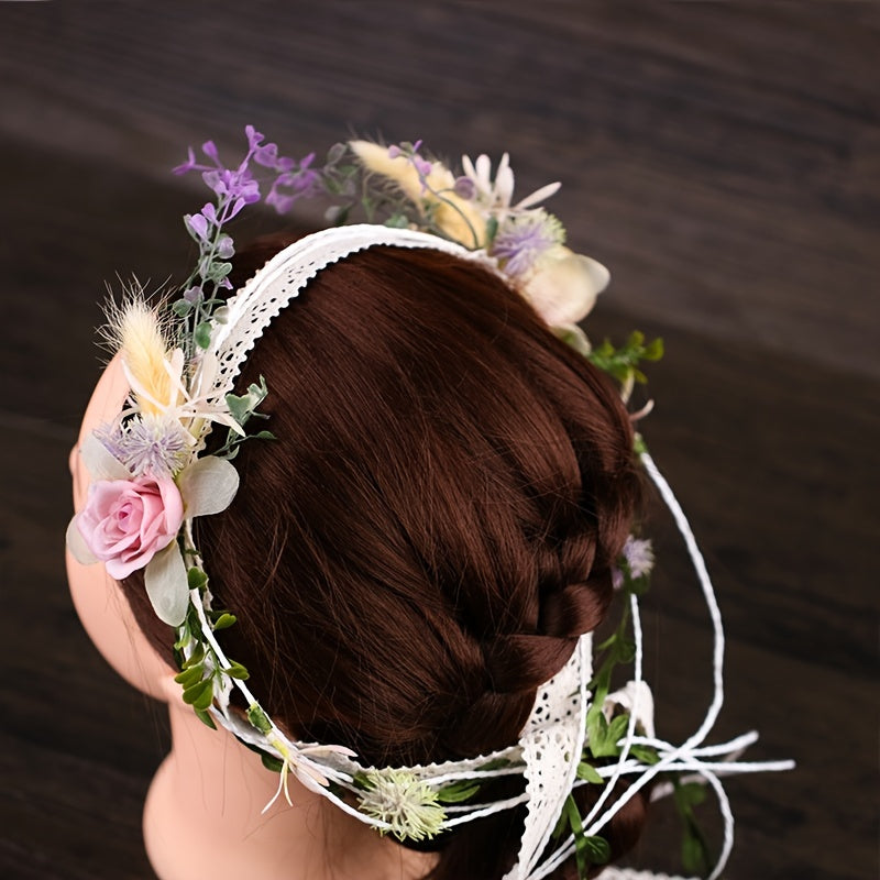 Flower Leaf Headband Tiara Bride Wedding Hair Accessories
