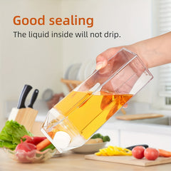 Red Square Water Bottle Large Capacity Portable Transparent for Sports Camping