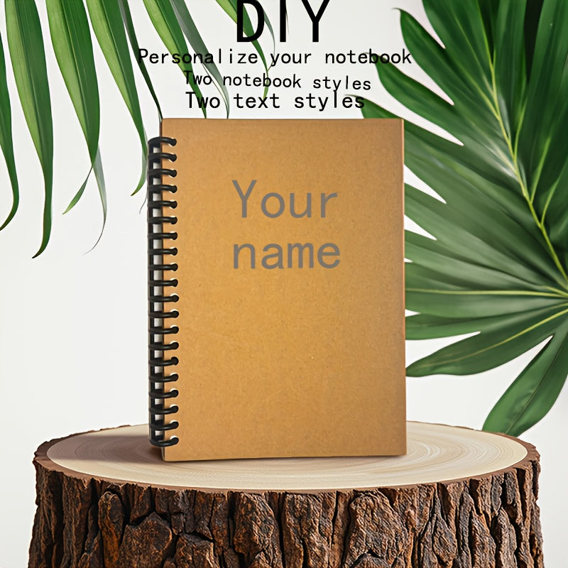 Cow Cover Notebook with Buckle Ring Horizontal Line Pages