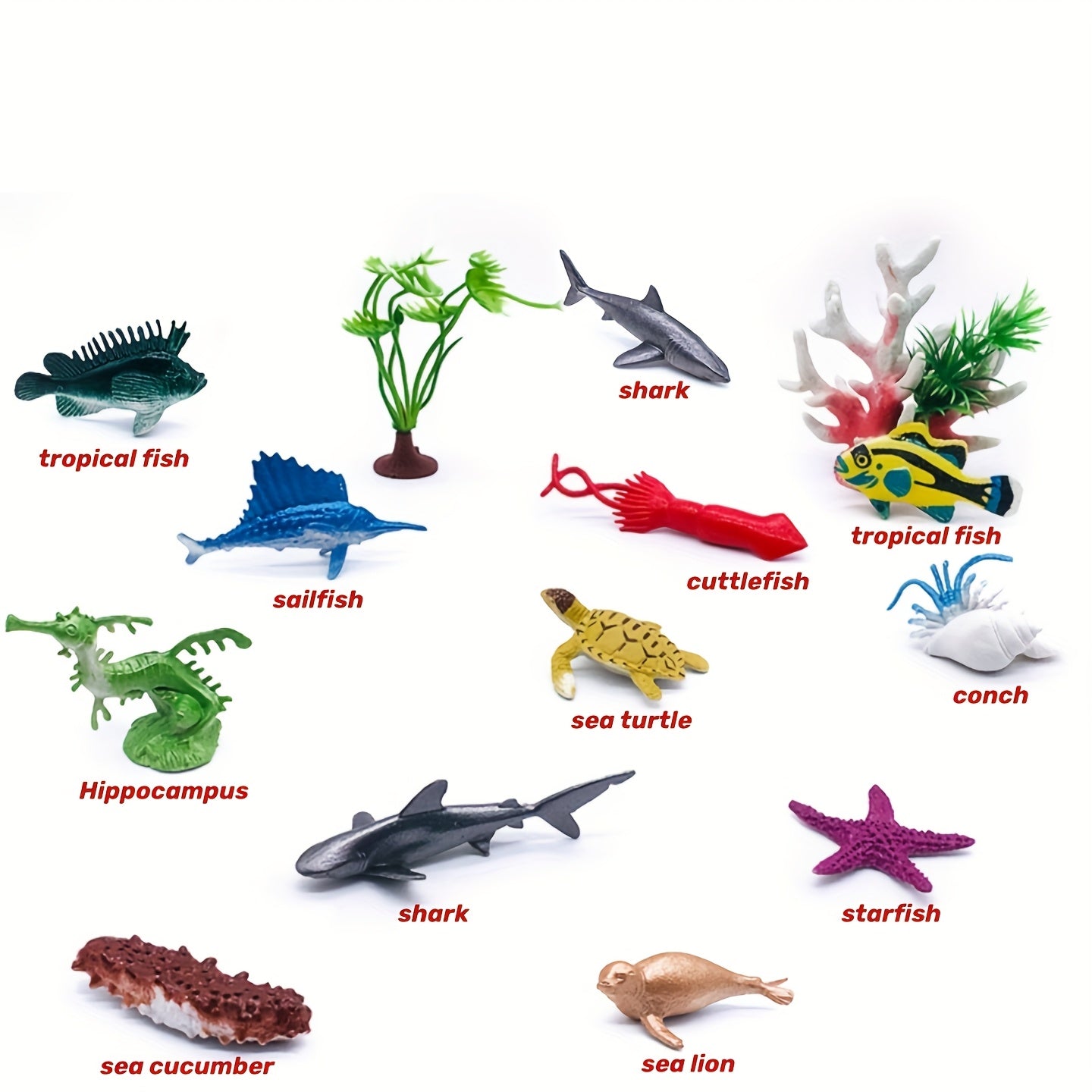 24pcs Ocean Adventure Toy Set Realistic Mini Sea Life Figures for Kids