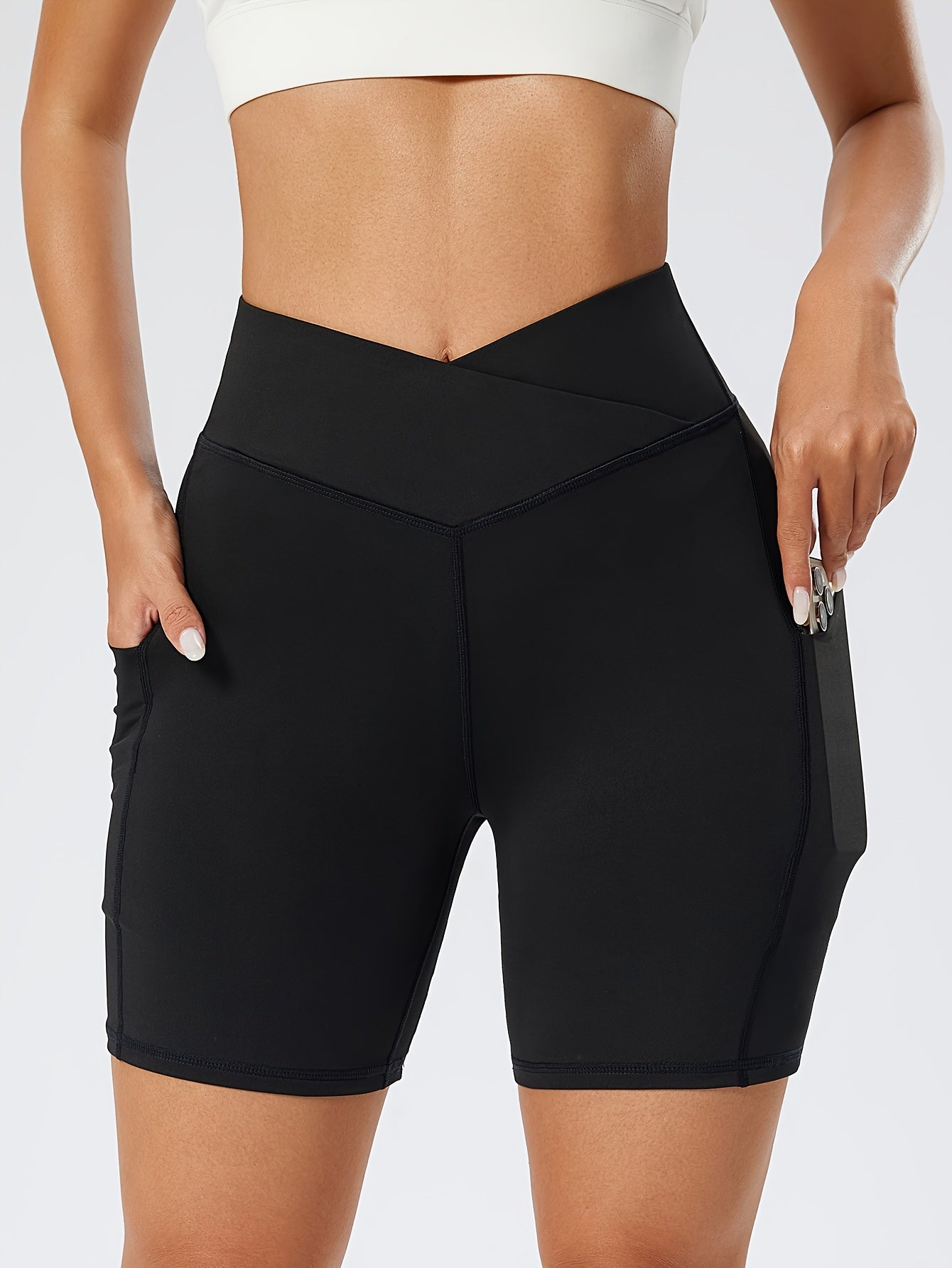 Sports Shorts With Pockets Casual Sweatpants Leggings Shorts