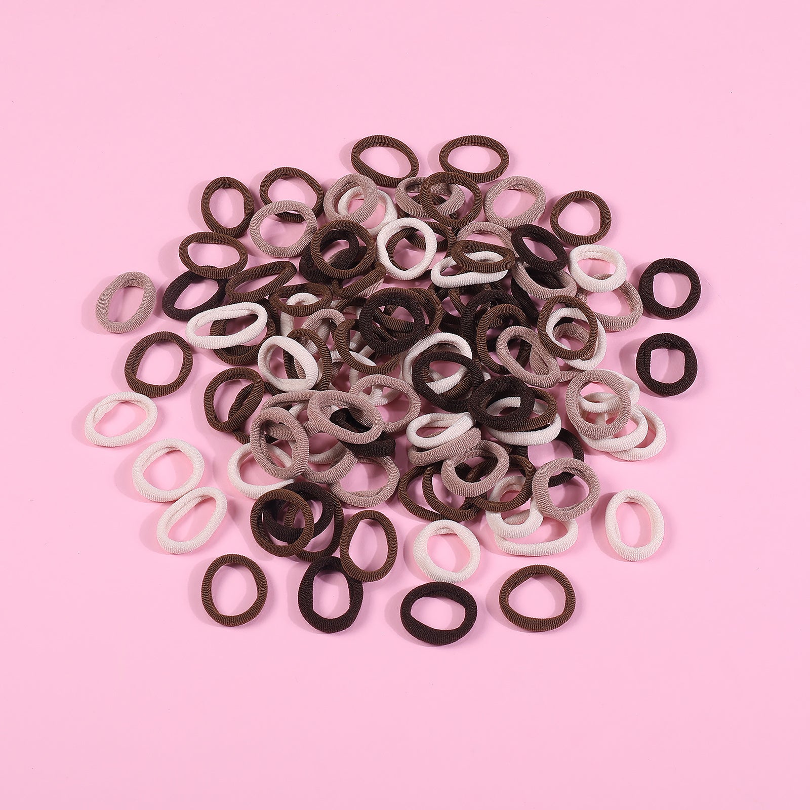 100pcs Mini Elastic Hair Bands Soft Ponytail Holders Hair Accessories