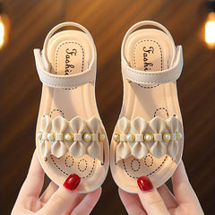Girls Soft Sole Open Toe Sandals Hook Loop Fastener Summer