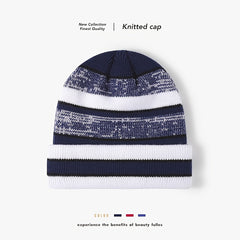 Casual Thickened Warm Knitted Hat Double Layer Jacquard Ear Protection Hat
