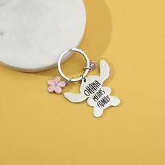 Cartoon Couple Alloy Keychain For Men Birthday Gift
