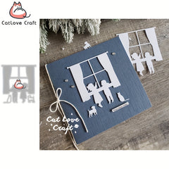 Catlove Christmas Window Metal Cutting Dies for DIY Craft