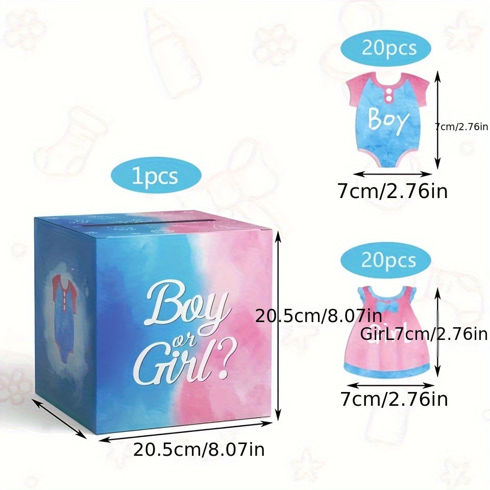 Outdoor Game Gender Reveal Box & Game Set For Baby Shower Party
