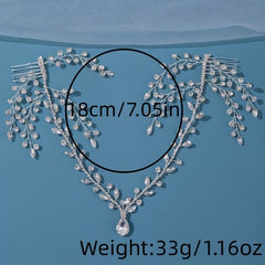 Bridal Crystal Flower Headband for Women Bride Wedding Hair Accessories
