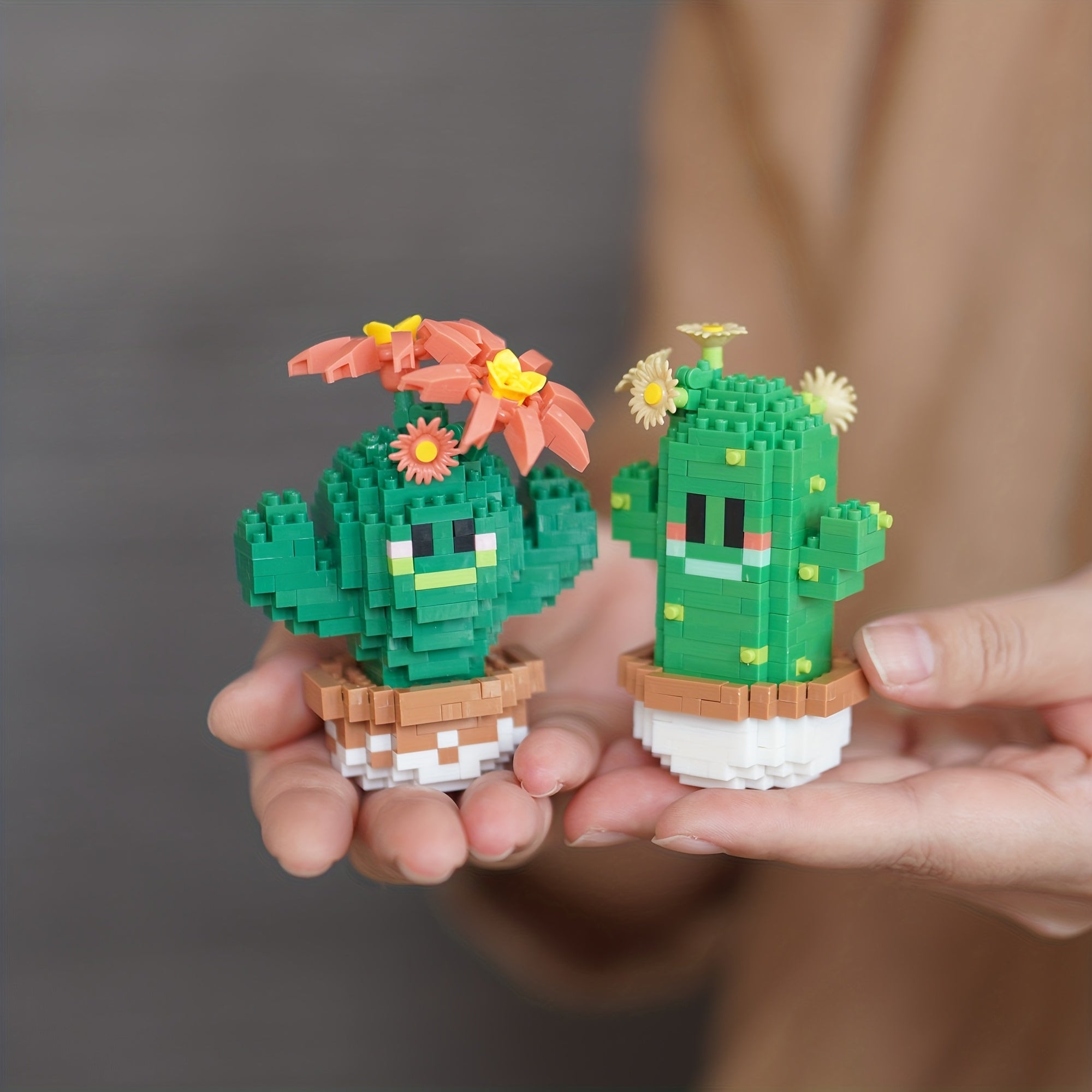 300pcs Cactus Building Blocks Mini Ornament Birthday