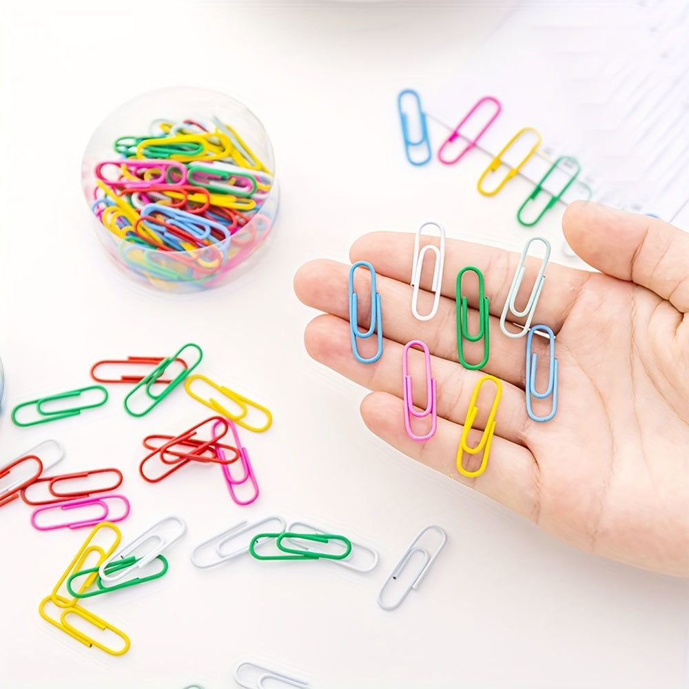 50 Colorful Paper Clips for Binding Documents