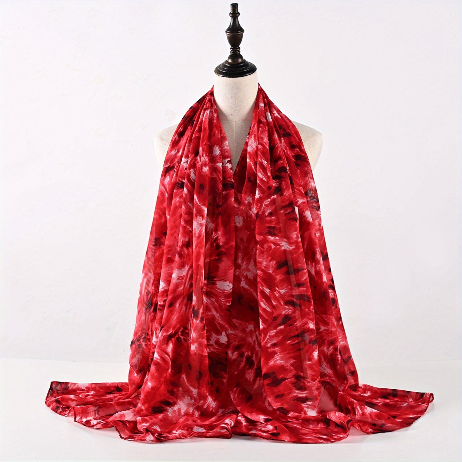 Chiffon Tied Dyed Scarf Soft Comfortable Shawl Casual Outdoor Scarf