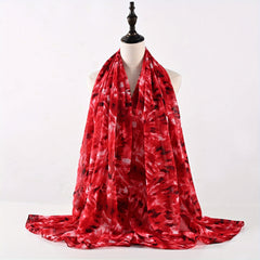 Chiffon Tied Dyed Scarf Soft Comfortable Shawl Casual Outdoor Scarf