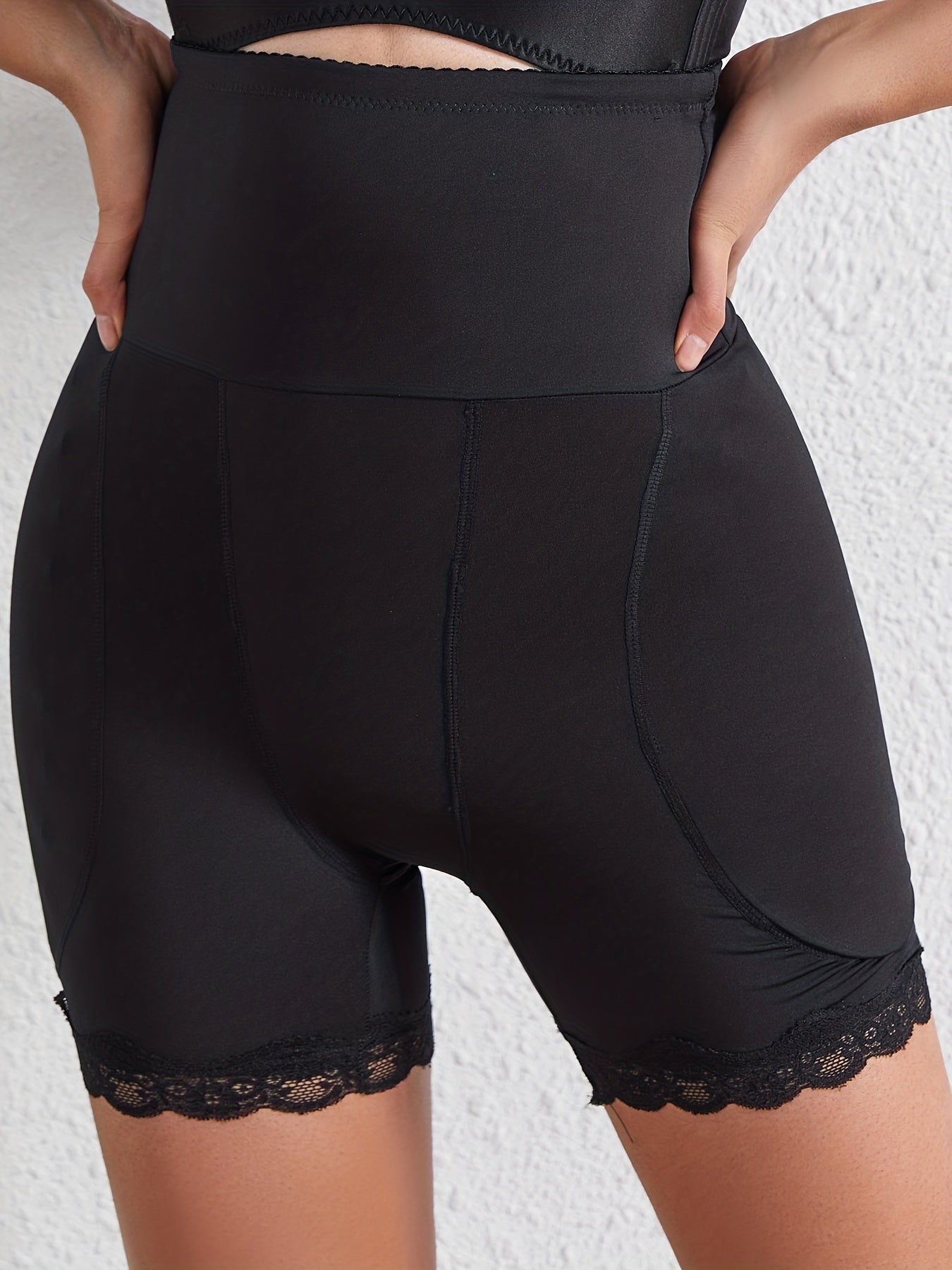Lace Trim High Waist Shaping Panties Tummy Control Butt Lifting