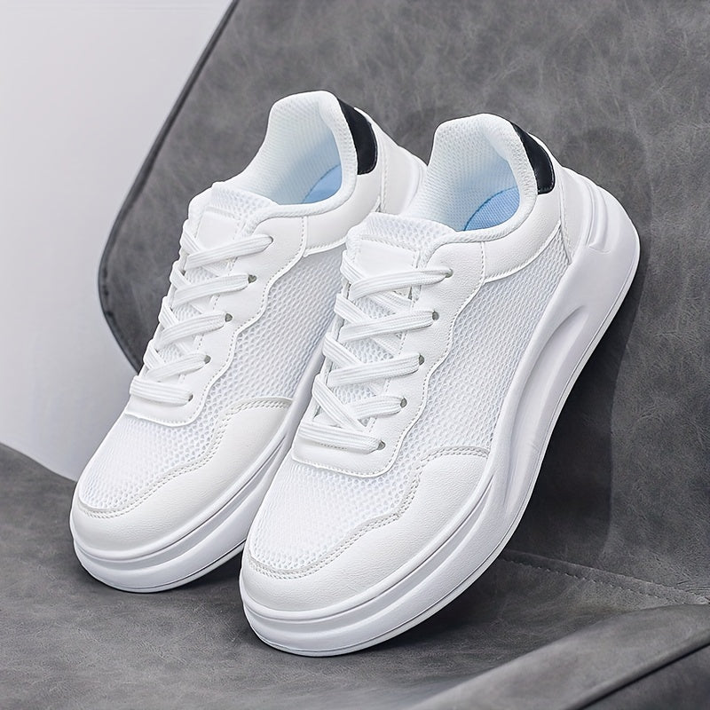 Women's Breathable Lace Up Casual Sneakers Height Increase Low Top Sport Shoes