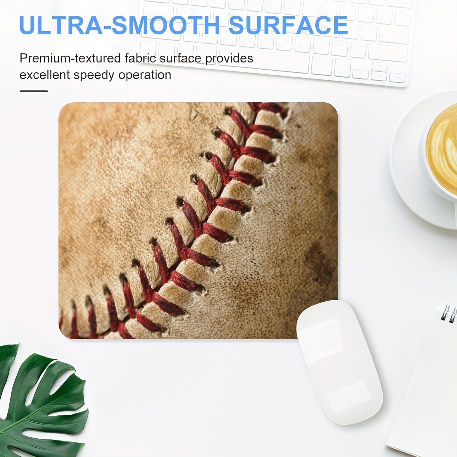 Vintage Baseball Stitches Mouse Pad 24.89 X 2
