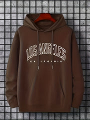 Kangaroo Pocket Preppy Hoodie Drawstring Long Sleeve Sweatshirt