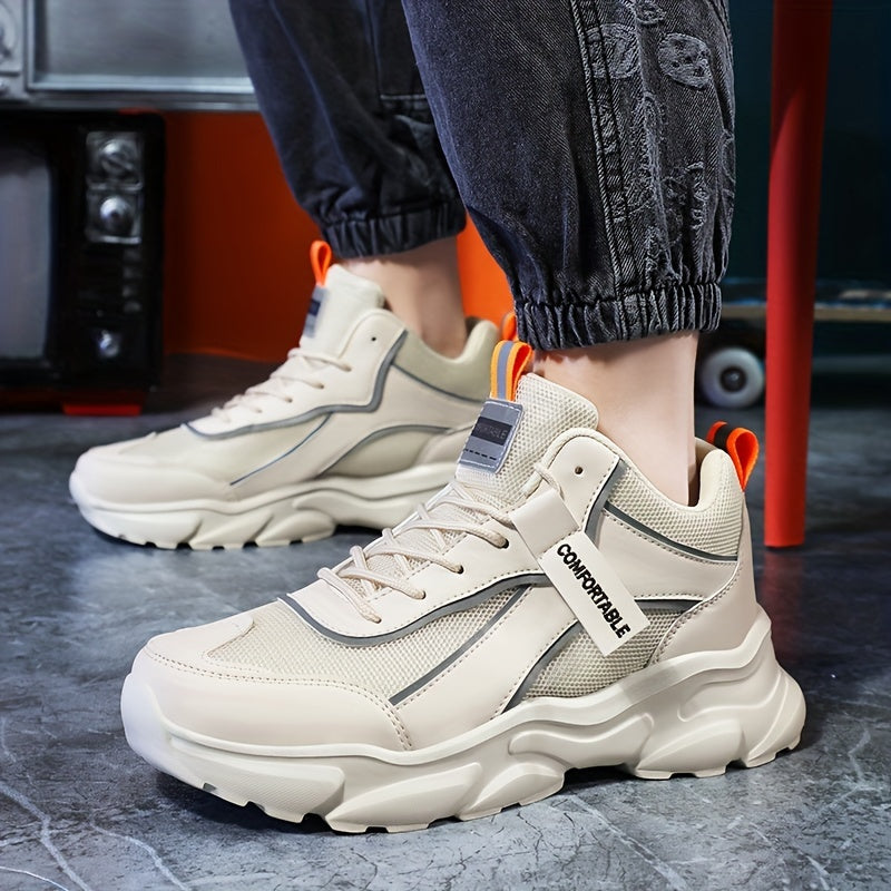 Men's Chunky Sneakers Breathable Ankle Top for Jogging Gym