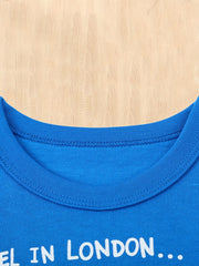 London Travel Boy's Tshirt Long Sleeve Crew Neck Cotton