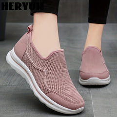 Women's Mesh Slip-On Sneakers Lightweight Breathable Casual Shoes