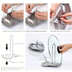 Stainless Steel Lid Rack Stand Spoon Rest