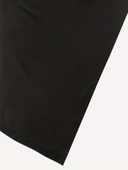 Sexy Ruched Split Maxi Skirt Solid Color