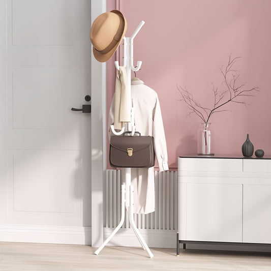 Pink Metal Clothes Stand Standing Rack For Shirts Hats Coats Bags Scarves