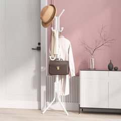 Pink Metal Clothes Stand Standing Rack For Shirts Hats Coats Bags Scarves