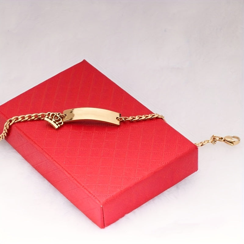 Stainless Steel Laser DIY Letter Bracelet for Boys and Girls