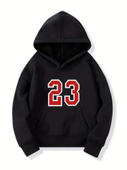 Girls Team Number Pattern Smart Hoodie for Halloween Party