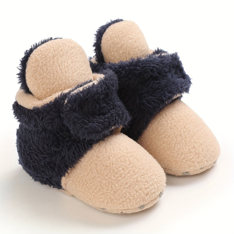 Warm Hook and Loop Fastener Boots for Baby Boys and Girls