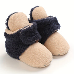 Warm Hook and Loop Fastener Boots for Baby Boys and Girls