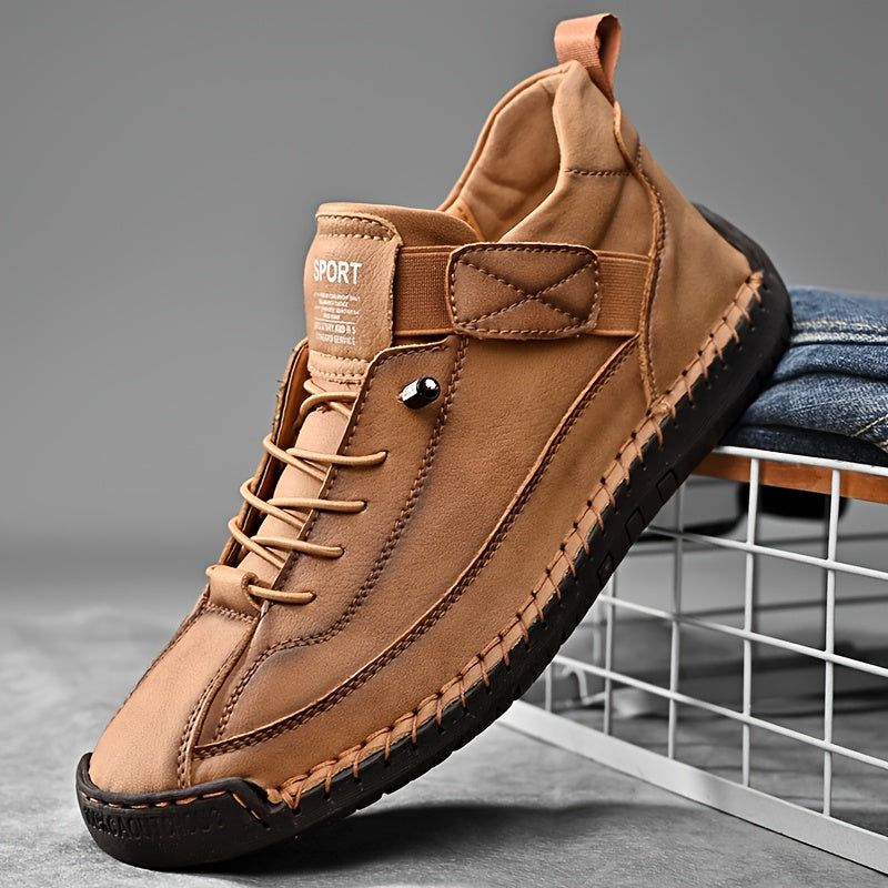 Men's Casual Lace-up Sneakers High-Top Walking Shoes