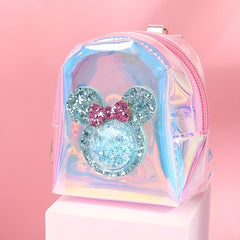 Cartoon Laser Sequin Mouse Bag Coin Purse - Holiday Party Gift