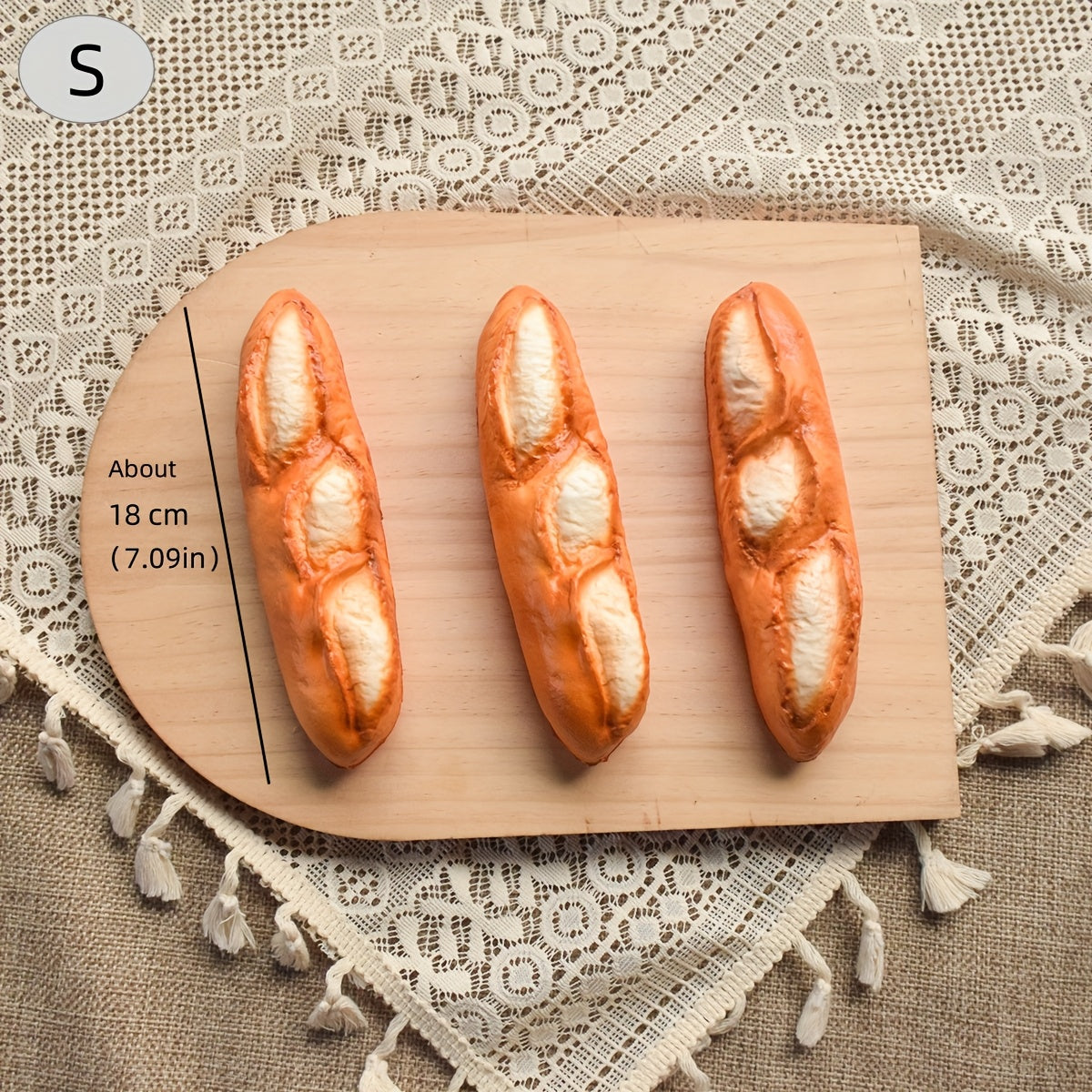 3pcs Realistic French Baguette Models for Baking and Photography