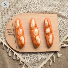 3pcs Realistic French Baguette Models for Baking and Photography