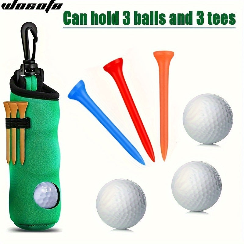 Golf Waist Bag Holds 3 Balls & 3 Spikes