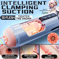 Telescopic Masturbation Cup for Men, Warming Adult Male Masturbator Sex Toy