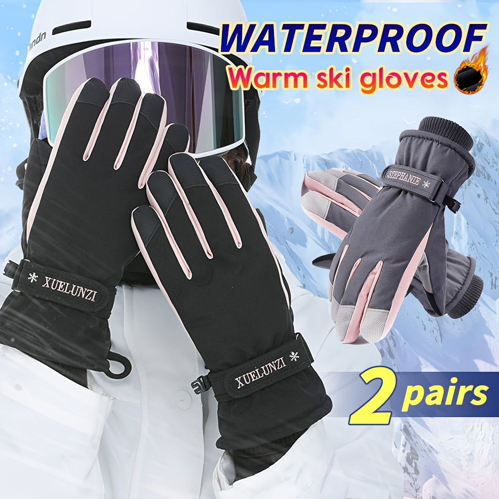 Winter Anti Slip Ski Gloves Full Fingers Touch Screen Warm Liners