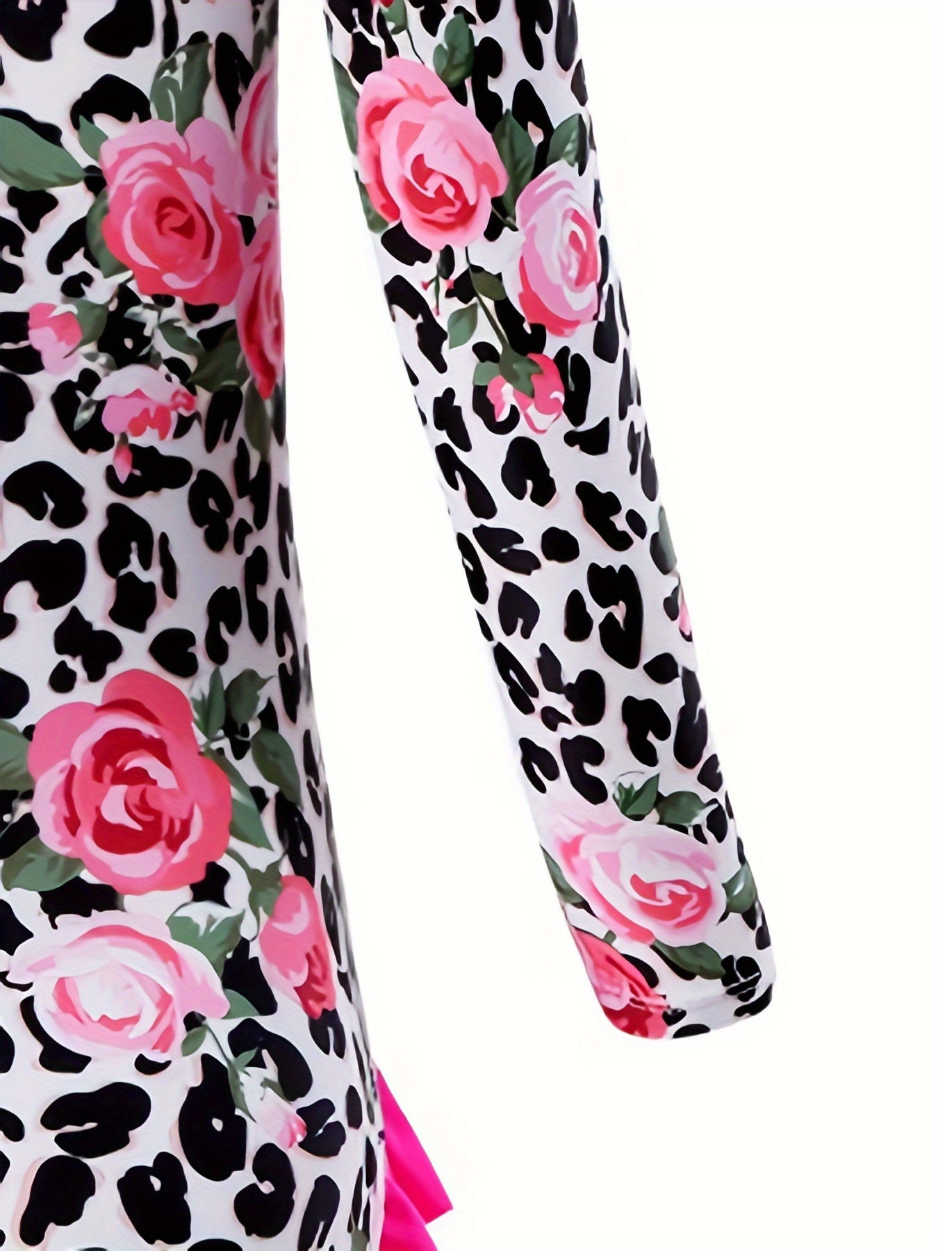 Girls Comfy Sun Protection Leopard Long Sleeve Swimwear