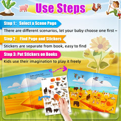 Farm Life Sticker Book for Kids