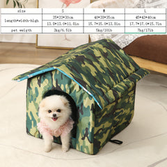 Waterproof Pet Shelter House Tent For Indoor Cats & Small Dogs