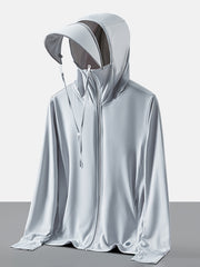 UPF50 UV Protection Sunscreen Jacket Men Women Thin Coat Outdoor