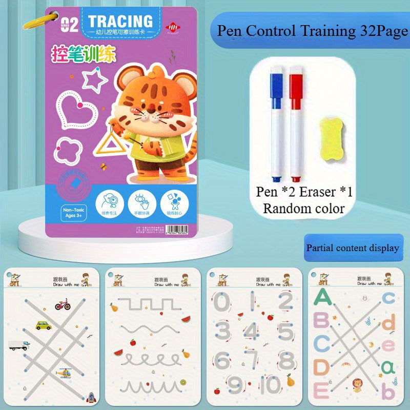 Reusable Magic Practice Copybook Set for Writing Skills Training