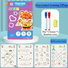 Reusable Magic Practice Copybook Set for Writing Skills Training