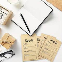 50pcs Resealable Seed Envelopes 8 x 11.99 cm with Seed Collecting Template