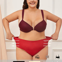 3 Pack Plus Size High Waisted Panties Set Women's Seamless Underwear